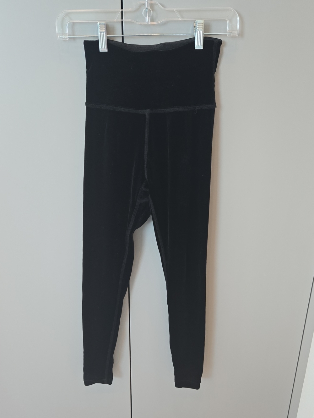 Beyond Yoga Black Velvet High-Rise Leggings